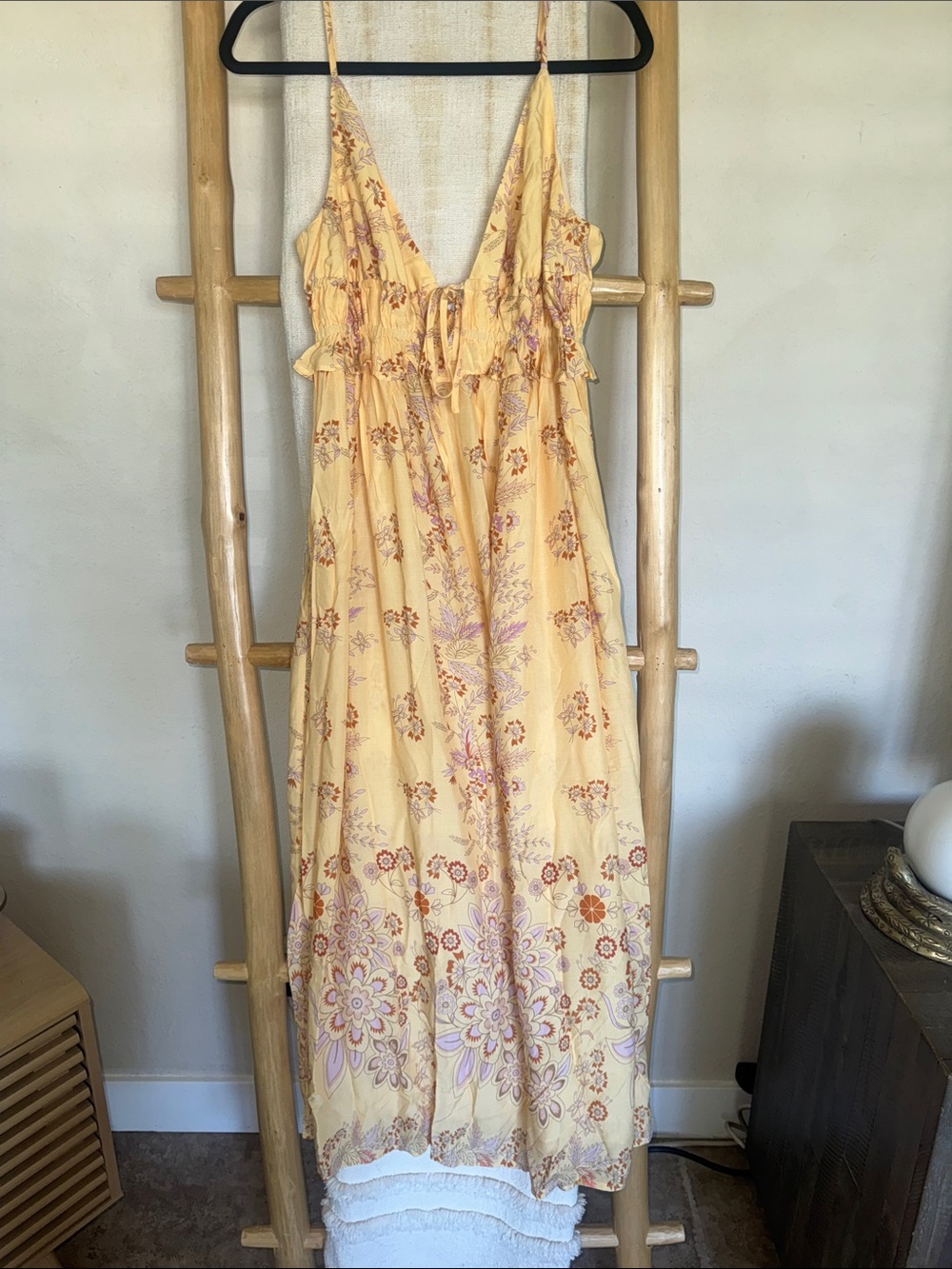Sunshine Floral Ruffle Maxi Dress